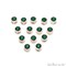 Cubic Zirconia Crystal Round 8mm Jewelry Pendant Charm, Gemstone Bracelet Charm, GemMartUSA (50607)